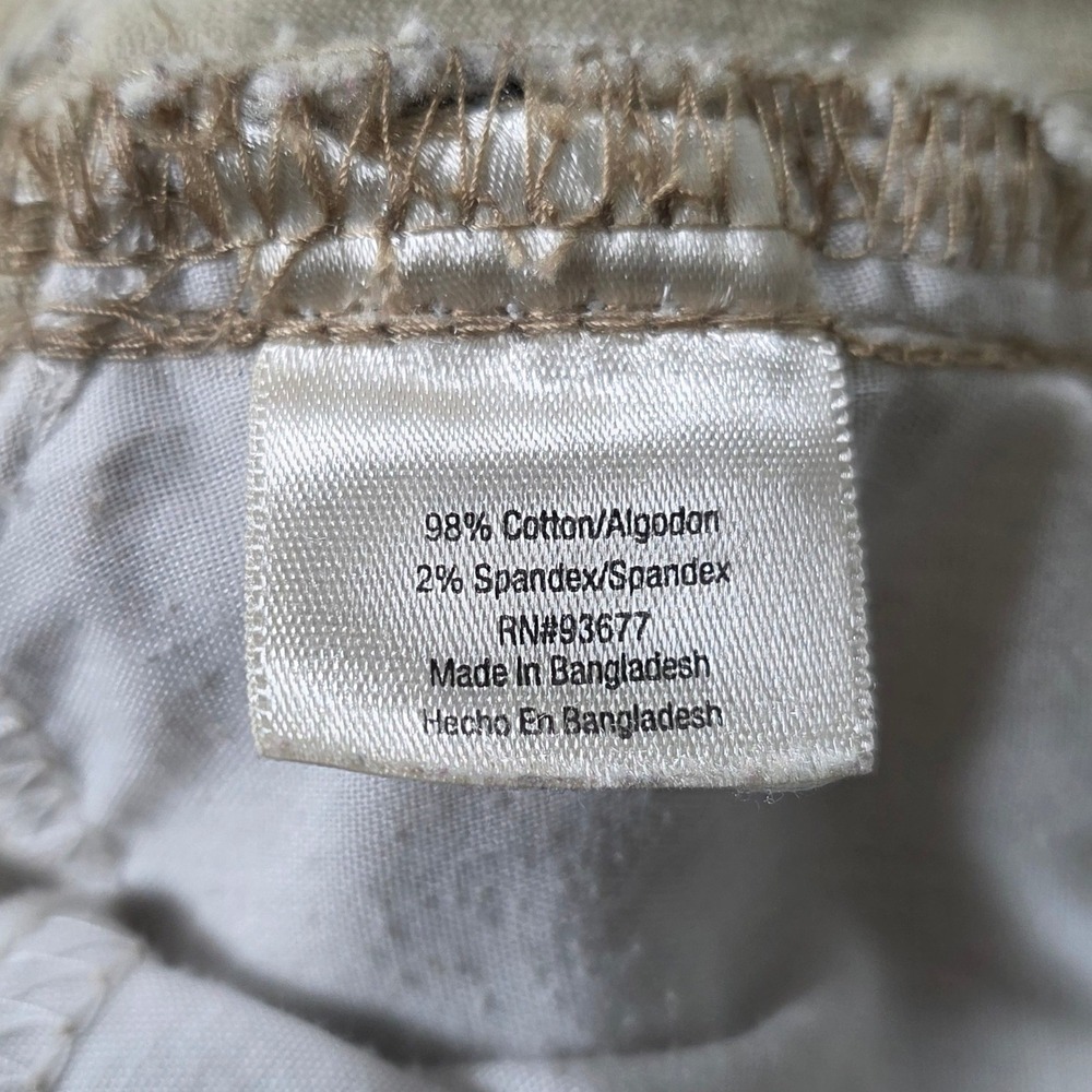 St. John's Bay Corduroy Straight Leg Pants Women's Size 12P Tan Beige Stretch - Picture 4 of 11